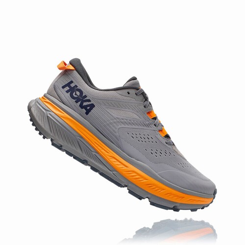 Hoka One One STINSON ATR 6 Trail Running Shoes For Men India Grey/Orange IN-9173